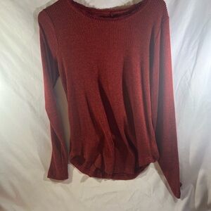 Maurices Deep Red Long Sleeve Top